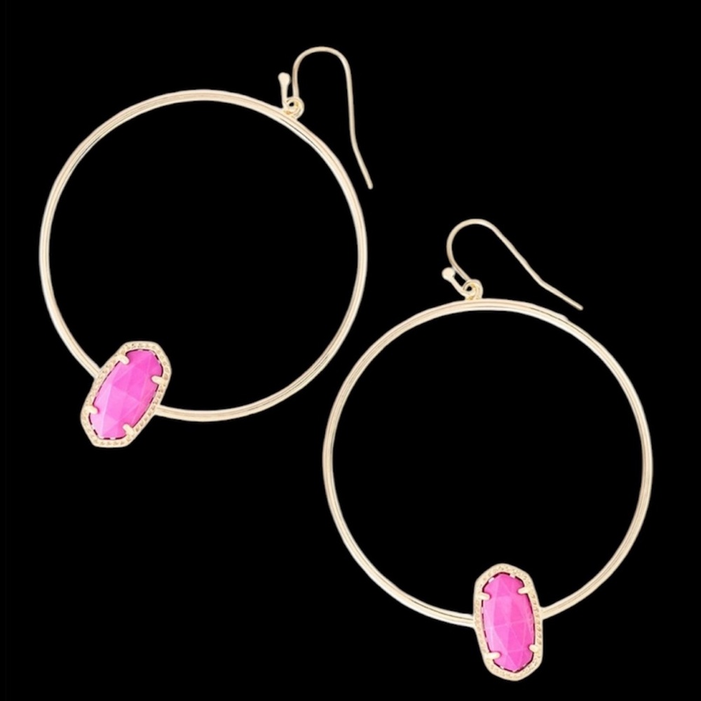 Kendra Scott Elora Silver Earrings in Pink Magnesite